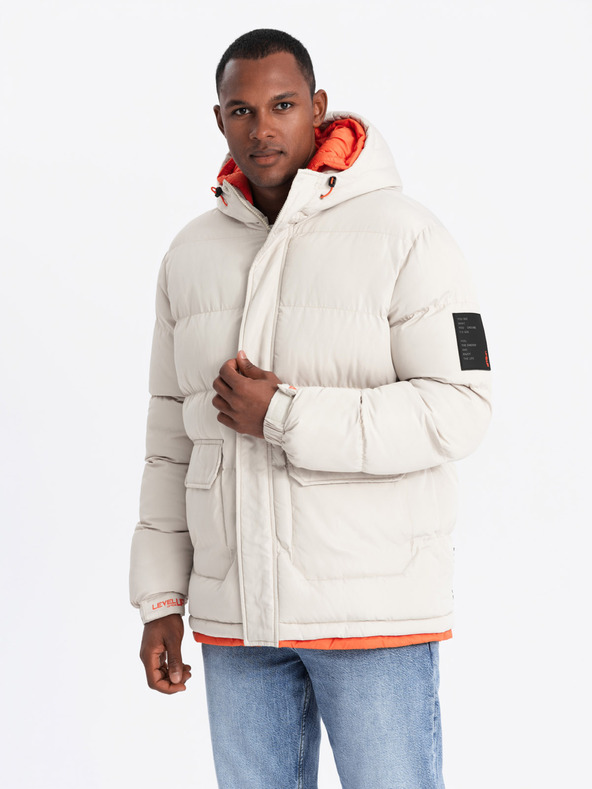 Ombre Clothing Jachetă sport călduroasă pentru bărbați Ombre Clothing cu glugă dublă