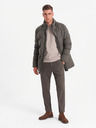 Ombre Clothing Jachetă parka lungă și călduroasă pentru bărbați cu lână Ombre Clothing
