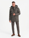 Ombre Clothing Jachetă parka lungă și călduroasă pentru bărbați cu lână Ombre Clothing