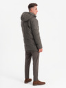 Ombre Clothing Jachetă parka lungă și călduroasă pentru bărbați cu lână Ombre Clothing