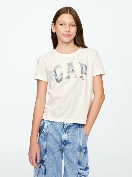 GAP Tricou logo cu paiete pentru copii GAP
