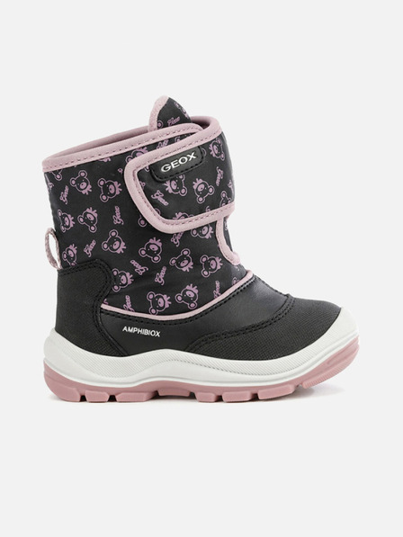 Geox Botine negre pentru fete Geox Flanfil ABX