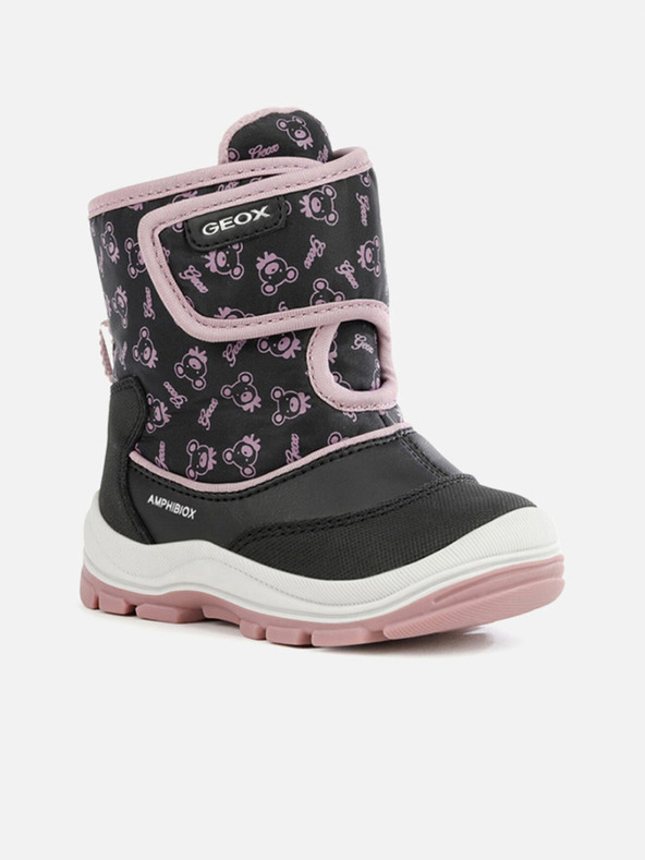 Geox Botine negre pentru fete Geox Flanfil ABX