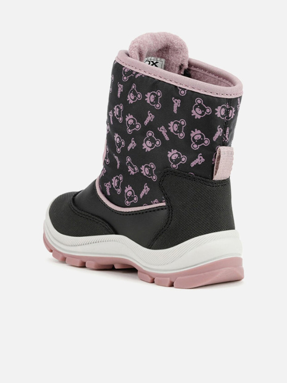 Geox Botine negre pentru fete Geox Flanfil ABX