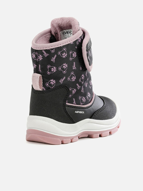 Geox Botine negre pentru fete Geox Flanfil ABX