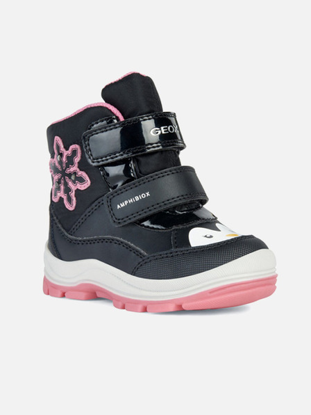 Geox Botine negre pentru fete Geox Flanfil ABX
