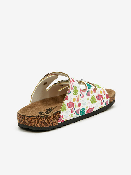 Lee Cooper Papuci albi cu model pentru fete Lee Cooper