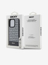 DKNY PU Leather Repeat Pattern Bottom Stripe MagSafe Back Cover pentru iPhone 14 Pro negru DKNY