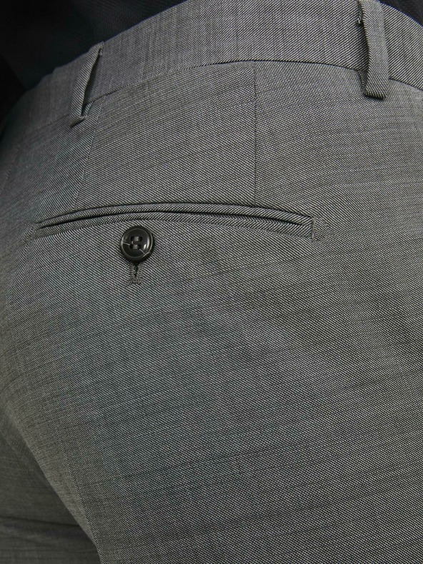 Jack & Jones Pantaloni de costum din amestec de lână gri închis pentru bărbați Jack & Jones Solaris