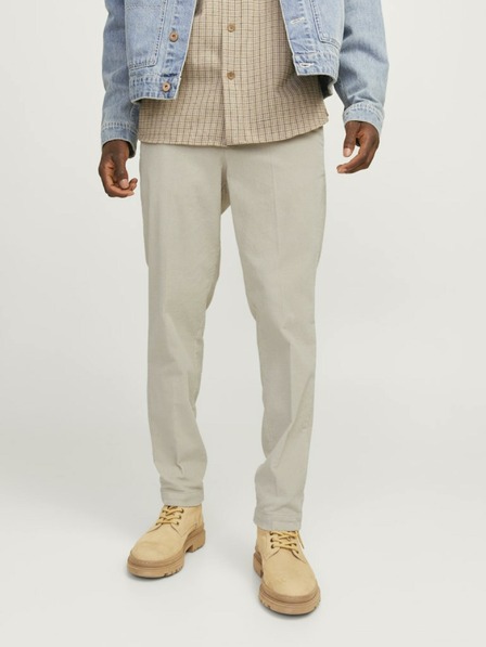 Jack & Jones Pantaloni bărbătești din catifea bej Jack & Jones Tace