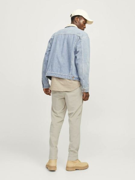 Jack & Jones Pantaloni bărbătești din catifea bej Jack & Jones Tace