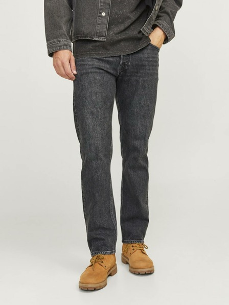 Jack & Jones Blugi negri pentru bărbați cu croială dreaptă Jack & Jones Chris