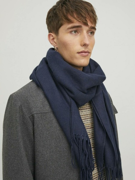 Jack & Jones Eșarfă albastru închis Jack & Jones Solid