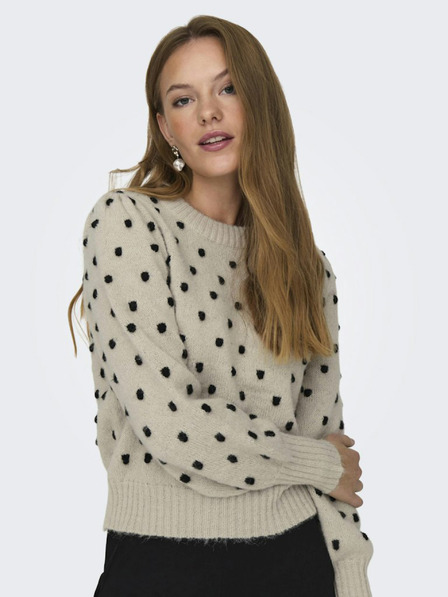 Jacqueline de Yong Pulover cu buline JDY Sigrid Bej, pentru femei