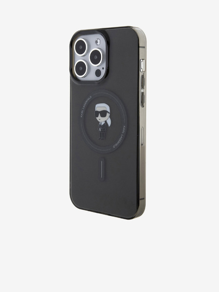Karl Lagerfeld IML Ikonik MagSafe Back Cover pentru iPhone 15 Pro Max negru Karl Lagerfeld