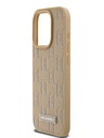 Karl Lagerfeld PU piele Monogramă Metal Logo MagSafe Back Cover pentru iPhone 14 Pro Max Bej Karl Lagerfeld