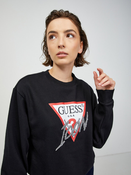 Guess Tricou negru Guess pentru femei