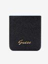 Guess Guess PC/TPU Glitter Flakes Metal Logo Back Cover pentru Samsung Galaxy Z Flip 5 Negru