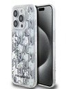 Karl Lagerfeld Liquid Glitter Monogram Gradient Back Cover pentru iPhone 14 Pro White Karl Lagerfeld