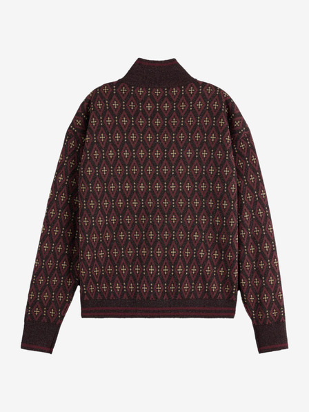 Scotch & Soda Bomber cu model pentru femei, burgundy Scotch & Soda