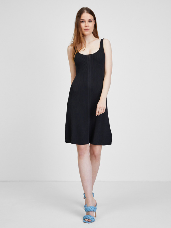 Guess Rochie cu nervuri Guess Lucille, negru, pentru femei