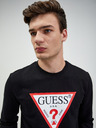Guess Tricou negru Guess Audley pentru bărbați
