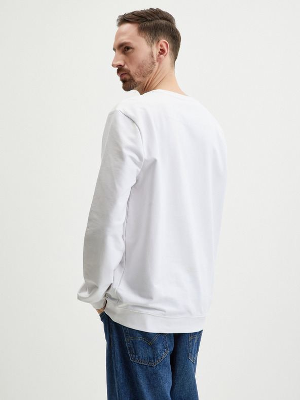 Guess Hanorac alb Guess Audley pentru bărbați