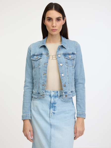 Guess Jachetă Guess Sexy Trucker albastru deschis pentru femei