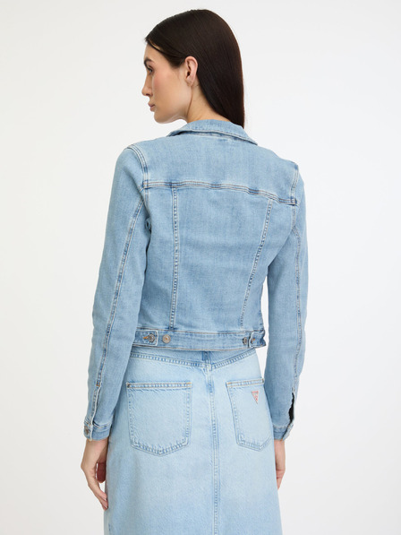 Guess Jachetă Guess Sexy Trucker albastru deschis pentru femei