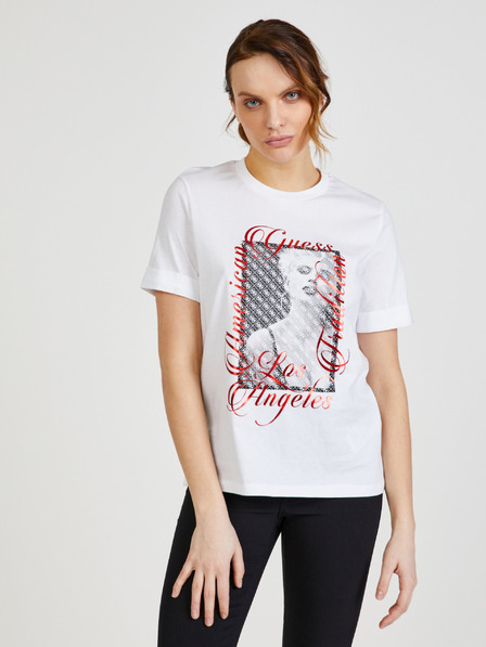 Guess Alb Guess Bellavita Tricou pentru femei