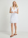Guess Rochie scurtă cu dantelă albă pentru femei, cu cravată Guess Mykonos