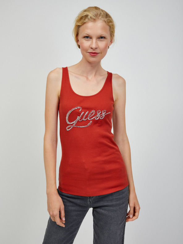 Guess Tricou Guess Hegle roșu pentru femei