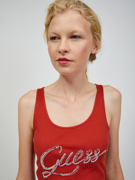 Guess Tricou Guess Hegle roșu pentru femei