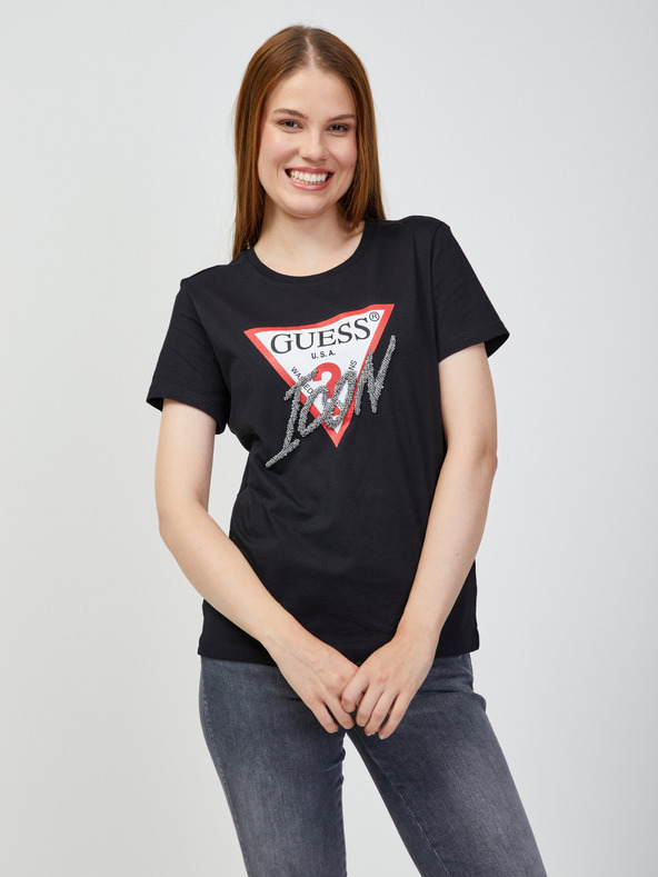 Guess Tricou negru Guess pentru femei