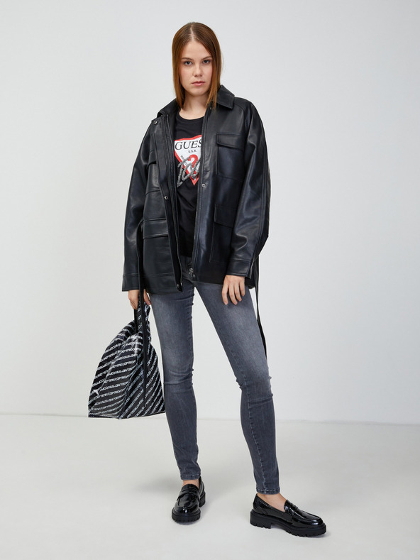 Guess Tricou negru Guess pentru femei