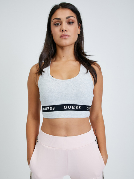 Guess Sutien sport cu dungi gri deschis Guess Aline