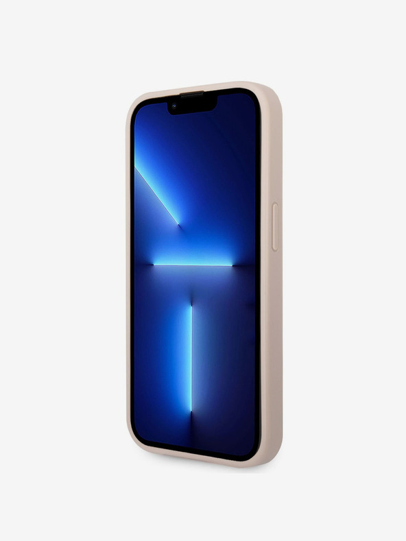 Guess Guess PU 4G Metal Logo Back Cover pentru iPhone 14 Pro Max Roz