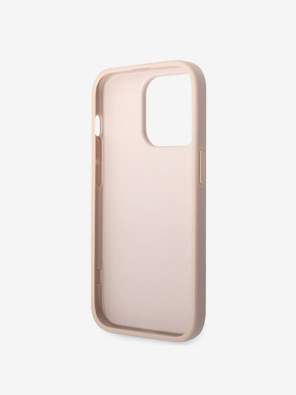 Guess Guess PU 4G Metal Logo Back Cover pentru iPhone 14 Pro Max Roz