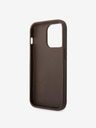 Guess PU 4G Metal Logo Zadní Kryt pro iPhone 15 Pro Max Brown Carcasa de telefon