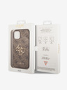 Guess Guess PU 4G Metal Logo Back Cover pentru iPhone 14 Brown