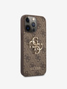 Guess Guess PU 4G Metal Logo Back Cover pentru iPhone 13 Pro Brown