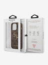 Guess Guess PU 4G Metal Logo Back Cover pentru iPhone 13 Pro Brown