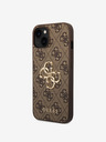 Guess Guess PU 4G Metal Logo Back Cover pentru iPhone 15 Brown