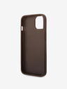 Guess Guess PU 4G Metal Logo Back Cover pentru iPhone 15 Brown