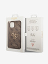 Guess Guess PU 4G Metal Logo Back Cover pentru iPhone 15 Brown