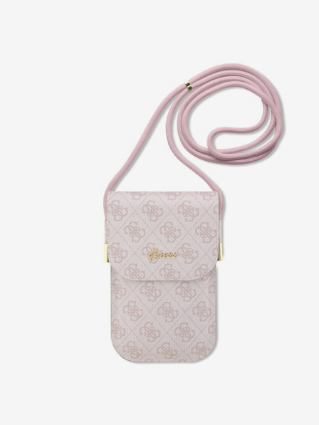 Guess Guess PU 4G Metal Logo Script Phone Bag Roz