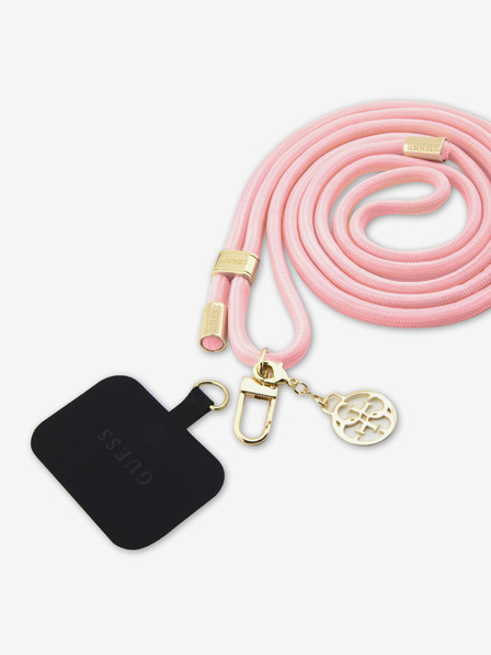 Guess Guess Crossbody Strap Cord 4G Charm Gold/Pink