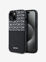 DKNY PU Leather Repeat Pattern Card Pocket Back Cover pentru iPhone 14 negru DKNY