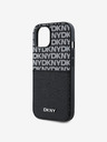 DKNY PU Leather Repeat Pattern Card Pocket Back Cover pentru iPhone 14 negru DKNY