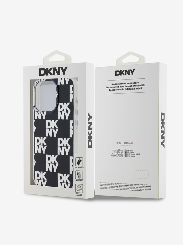DKNY PC/TPU Checkered Pattern Back Cover pentru iPhone 14 Pro Max negru DKNY